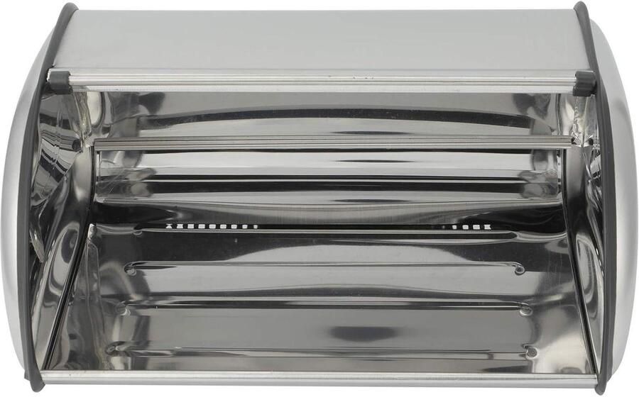 Broodtrommel Roestvrijstaal Broodbox Keuken Brood Bewaren Grote Capaciteit 37x25x16 cm Zilver