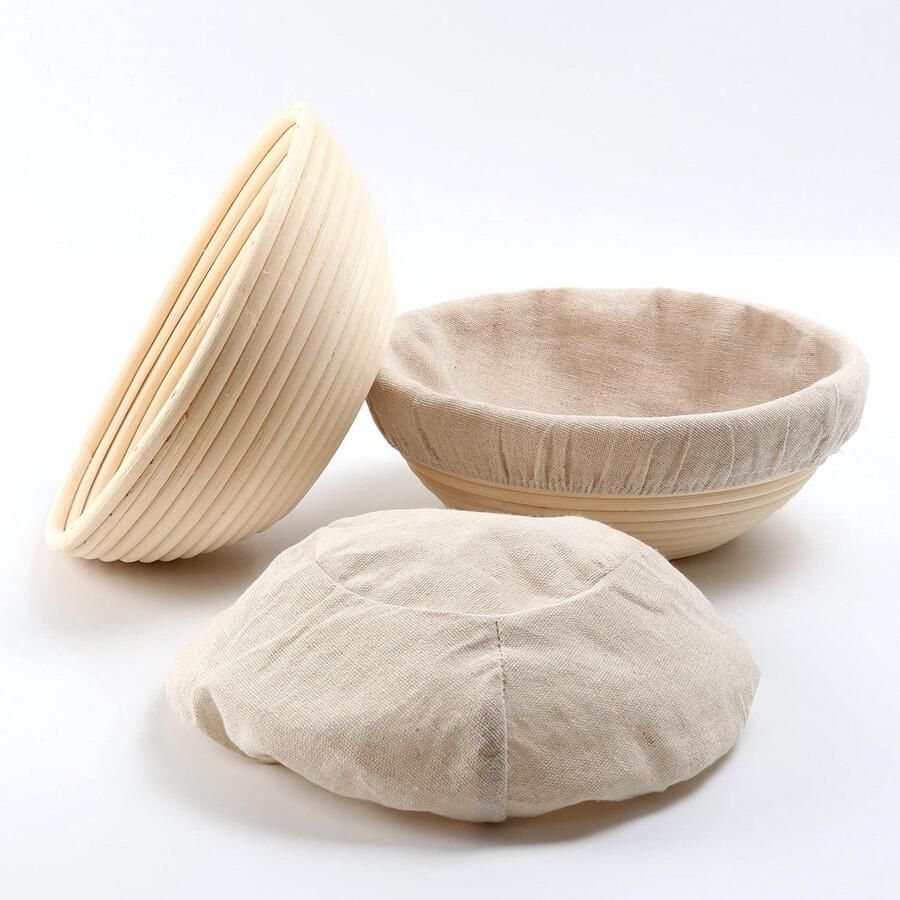Broodtrommel Rotan Broodmand 2 stuks Brood Vers Houden Natuurlijk Materiaal 23x8 cm Natuurlijk