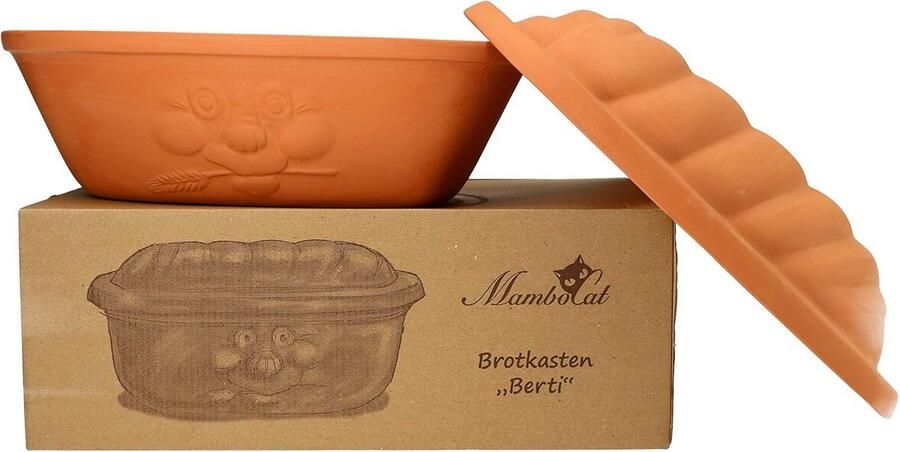 Broodtrommel Terracotta Brood bewaren Brood vers houden Natuurlijk materiaal 36 cm Natuurkleur