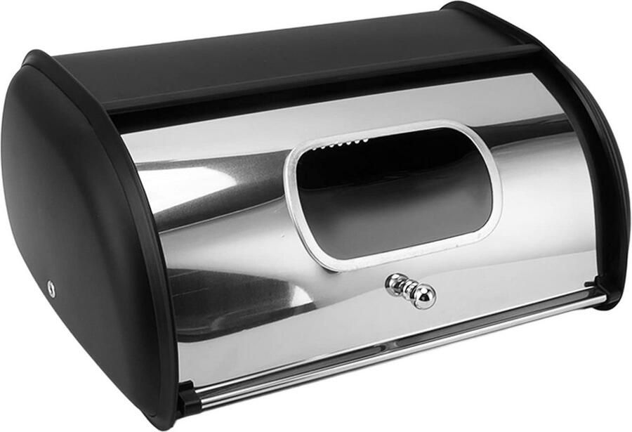 Broodtrommel Voedselbewaarder Keuken Organizer Raamontwerp 345 cm Zwart