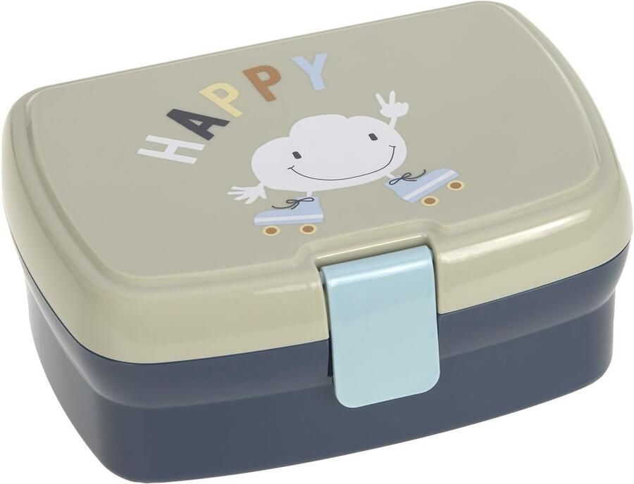 Broodtrommel voor kinderen ontbijtbox broodtrommel met uitneembare scheidingswand cloud