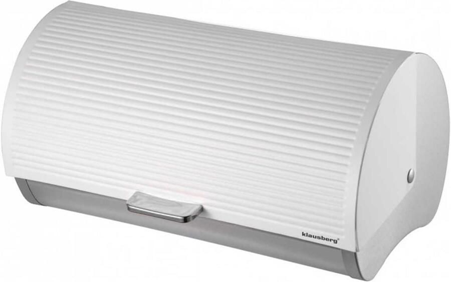 Broodtrommel Wit Grote RVS Brood Opslagbus Rechthoekig