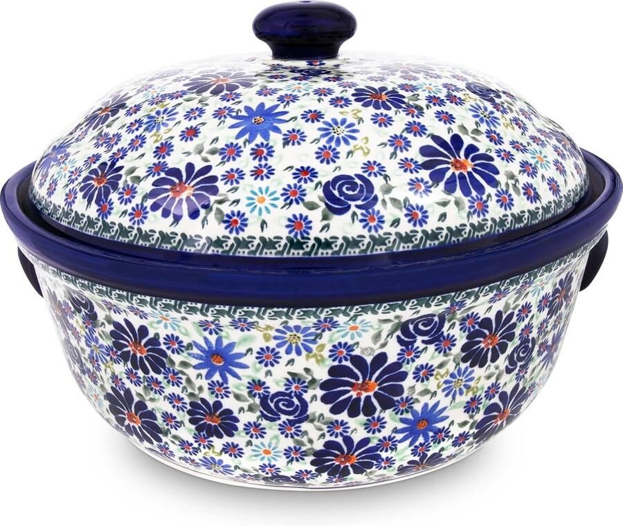 Broodtrommel XXL Keukenpot Brood Vers Houden Handgemaakt Decor 36.5x23cm Multicolor