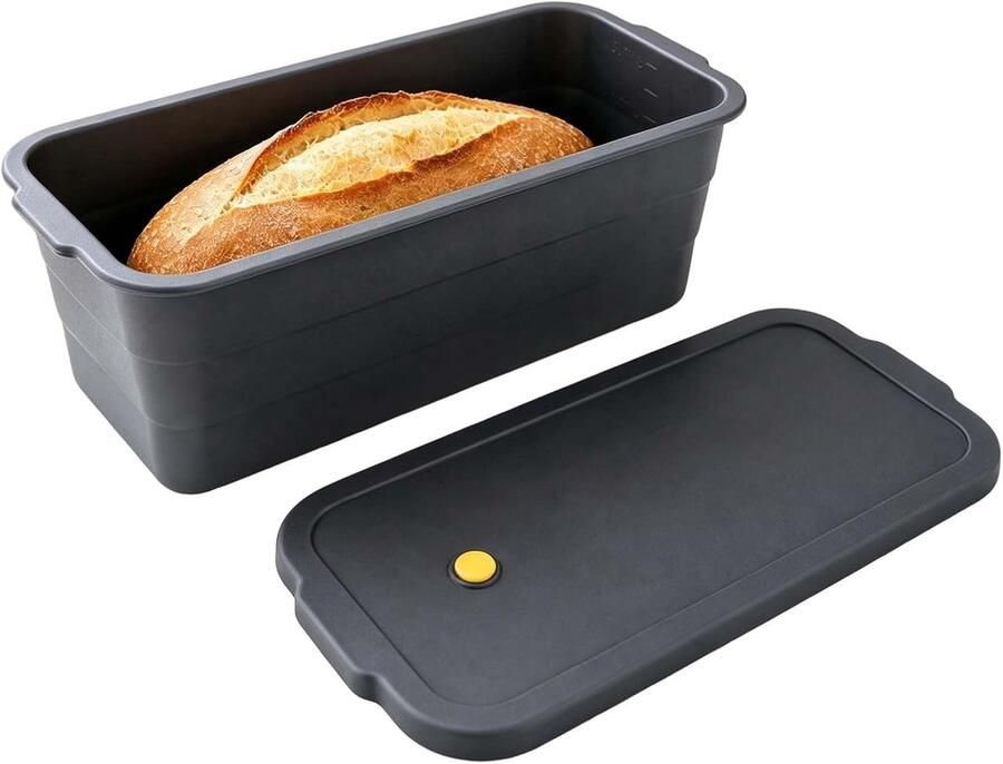 Broodvorm met Deksel Broodblik Bakvorm Zelf Brood Bakken Extra Groot Versterkt