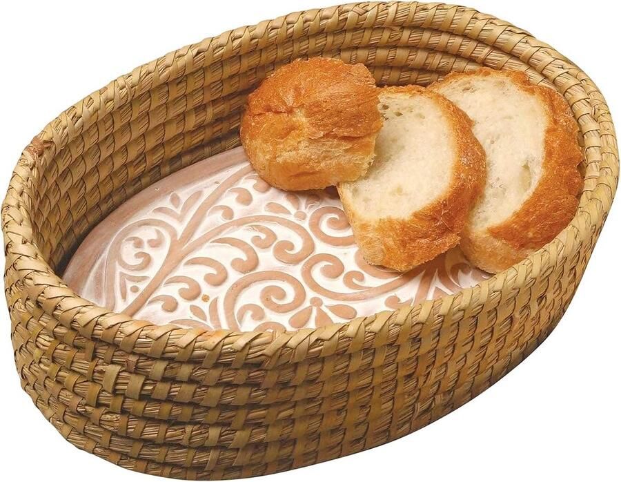Broodwarmermand van Terracotta Steen voor Tortilla en Zuurdesem