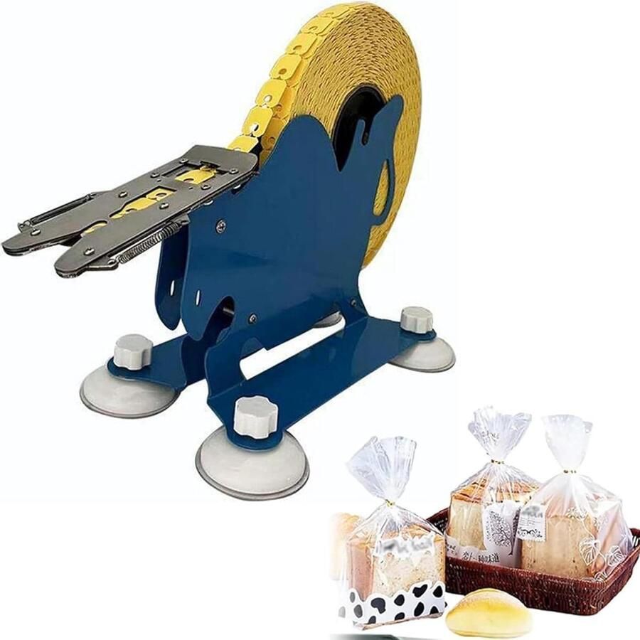 Broodzak Sealer Clipmachine Zakken Efficiënt Verpakken Stabiele Zuigbasis 34 x 21 x 25 cm Blauw
