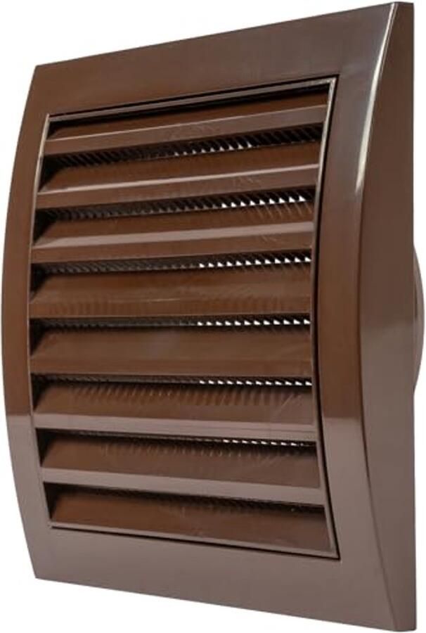 Bruine afzuigkap kanaalafdekking 10 5 cm voor muren of plafond ABS kunststof luchthavenrooster met gaasscherm voor effectieve ventilatie
