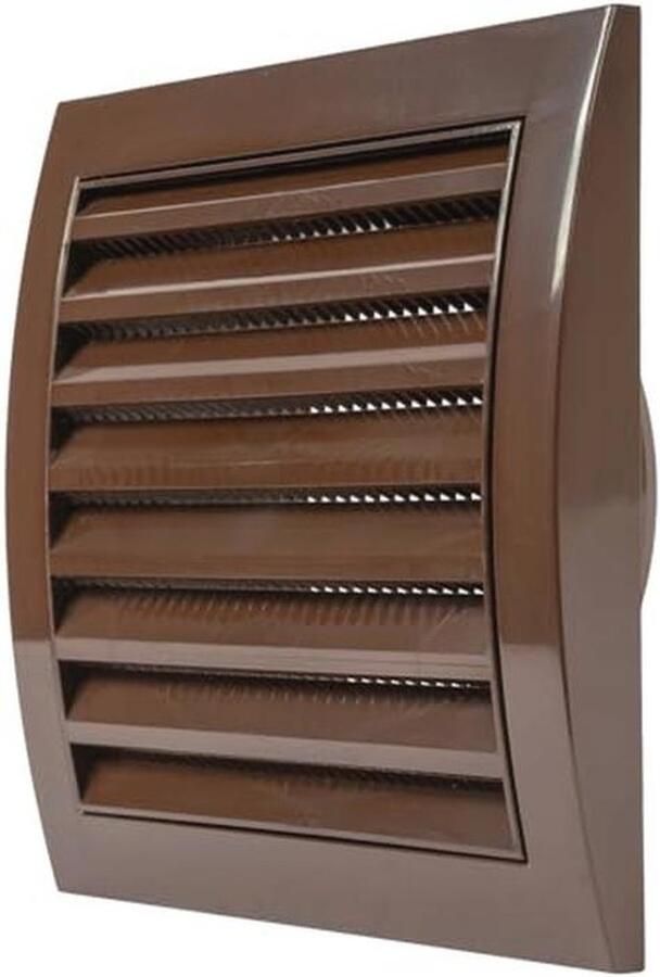 Bruine afzuigkap kanaalafdekking 10 5 cm voor muren of plafond ABS kunststof luchthavenrooster met gaasscherm voor effectieve ventilatie