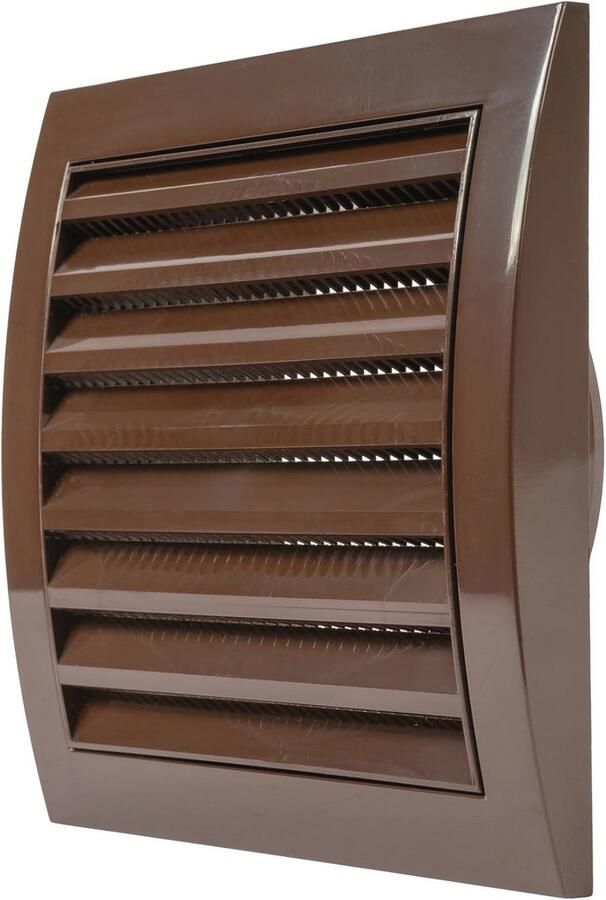 Bruine afzuigkap kanaalafdekking 10 5 cm voor muren of plafond ABS kunststof luchthavenrooster met gaasscherm voor effectieve ventilatie - Foto 1