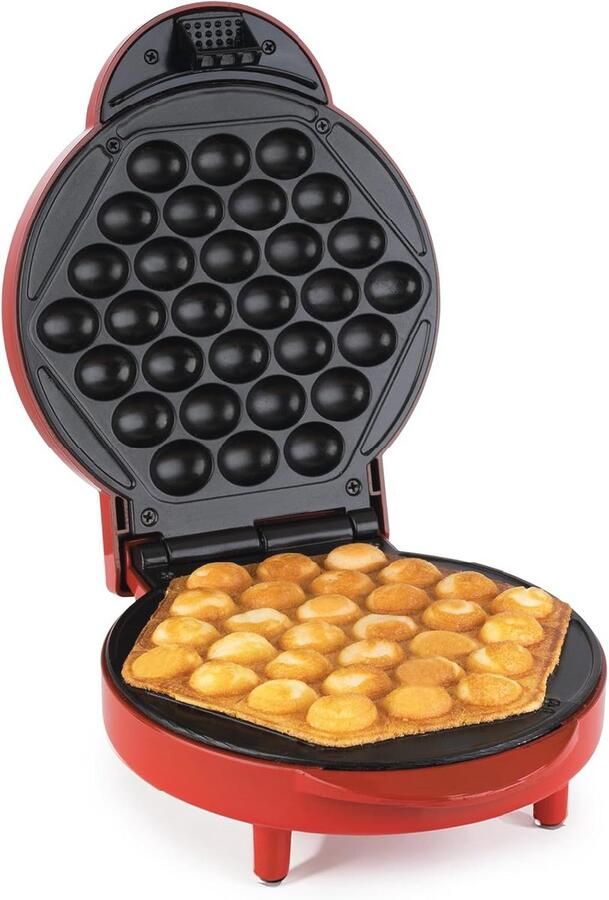 Bubble Wafelijzer met Automatische Temperatuurinstelling 1000 Watt Ideaal voor Leckere IJs- en Eierwafels