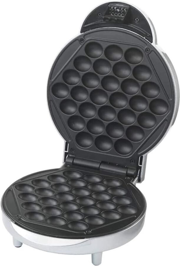 Bubble Wafelijzer Unieke Wafels Maken Thuis Bakken Snelle Bereiding 24x18.5x8.5 cm Zilver