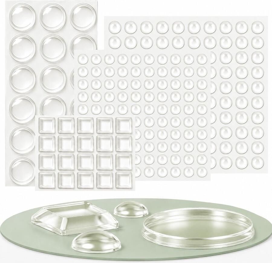 Bufferset zelfklevende elastische buffer deurbuffer transparante aanslagdemper rubberen buffer beschermende buffer geluidsdemping voor deuren kasten toetsenbord
