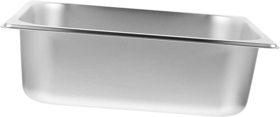 Buffet Bak Voedselcontainer Serveerpan Buffet Serveren Roestvrij Staal 32.5 x 26.5 cm Zilverkleurig