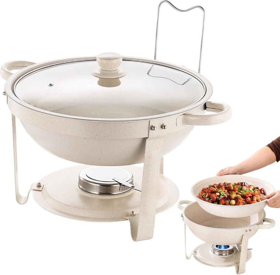 Buffet Chafing Dish Speisenverwarming Serveerhouder 35 x 35 x 14 cm 1800 G Catering Warmhouder Party Bruiloft Bank Serveersysteem voor Buffet Tisch Restaurant Feier Veranstalking