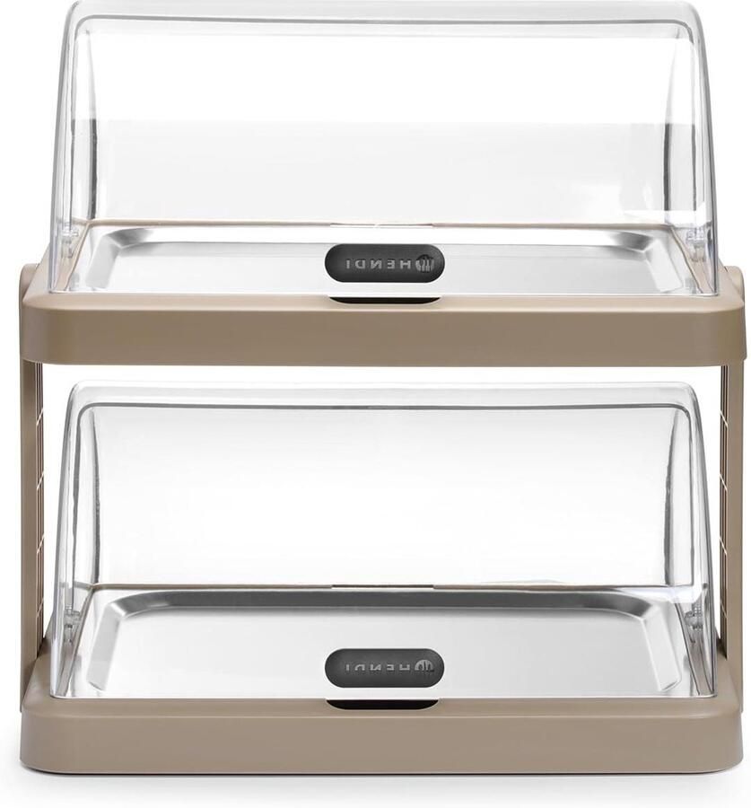 Buffet Display Case Koelvitrine Buffet Voedsel Presenteren Dubbel Met Rolltop 480x355x480mm Transparant