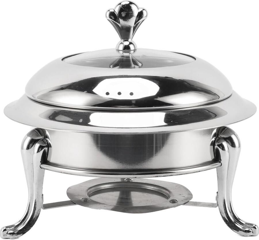 Buffet Kachel Voedselwarmer Serveer Feesten Banketten Draagbaar Roestvrij Staal 24cm Diameter