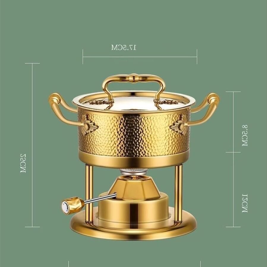 Buffet Oven Hot Pot Warm Houden Gasgestookte Kachel 27x25x20 cm Zilver