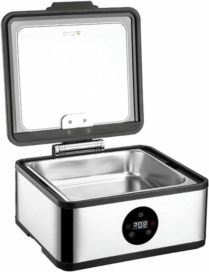 Buffet Server Voedselwarmer Elektrisch Eten Warm Houden Smart Touch Screen 6L of 9L Zilver