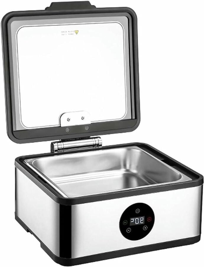 Buffet Server Voedselwarmer Elektrisch Eten Warm Houden Smart Touch Screen 6L of 9L Zilver