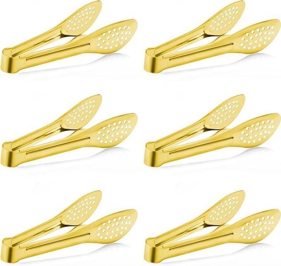 Buffet Tangen Serveertangen Keukentangen Eten Serveren Roestvrij Staal 23 cm Goud