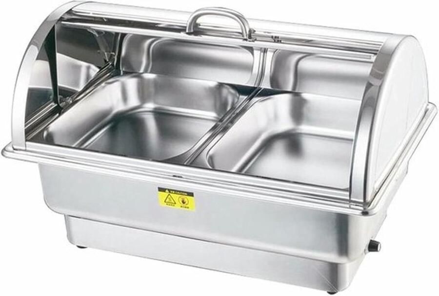 Buffet Verwarmer Warmhoudpan Elektrisch Buffetten Feesten Roestvrij Staal 9 Liter Inhoud