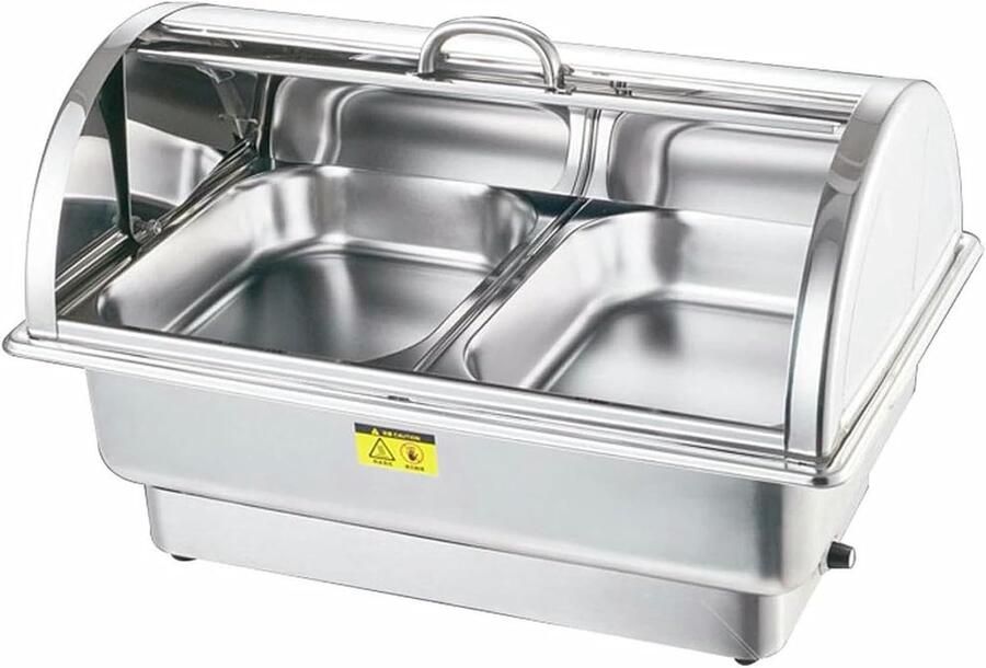 Buffet Verwarmer Warmhoudpan Elektrisch Buffetten Feesten Roestvrij Staal 9 Liter Inhoud