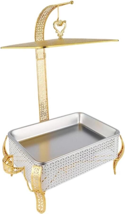 Buffet Voedselwarmer Chafing Dish Eten Warm Houden Hangend Deksel 55 Liter Wit