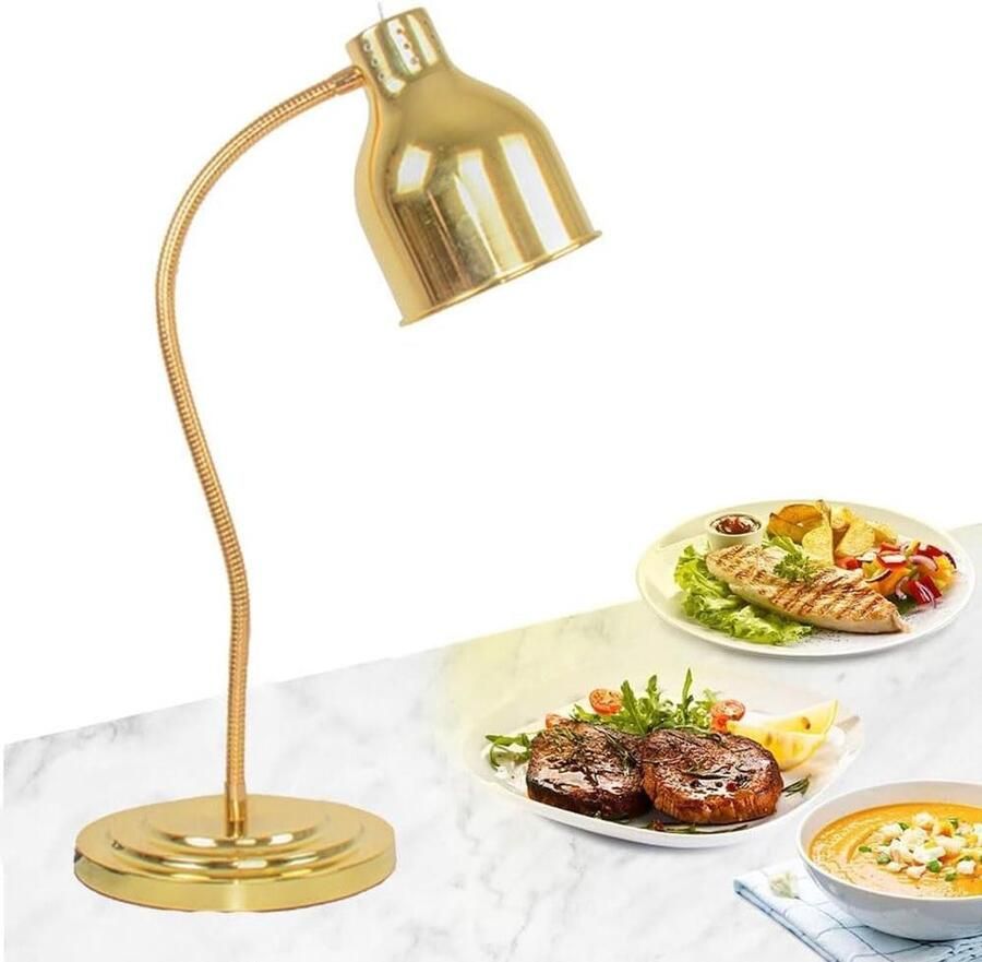Buffet Warmer Station Warmhoudlamp Voedsel Eten Warm Houden Dubbele Lampenkappen 70 cm Hoog C
