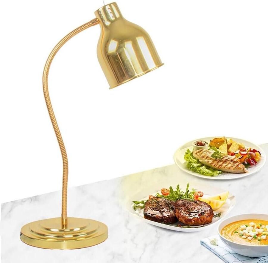 Buffet Warmer Station Warmhoudlamp Voedsel Eten Warm Houden Dubbele Lampenkappen 70 cm Hoog C