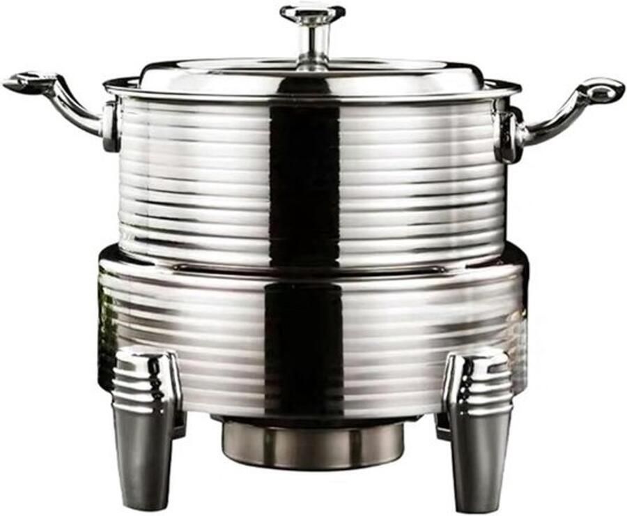Buffet Warmhoudset Catering Warmhoudpan Feesten en Evenementen Roestvrij Staal 26 cm Goud Zilver