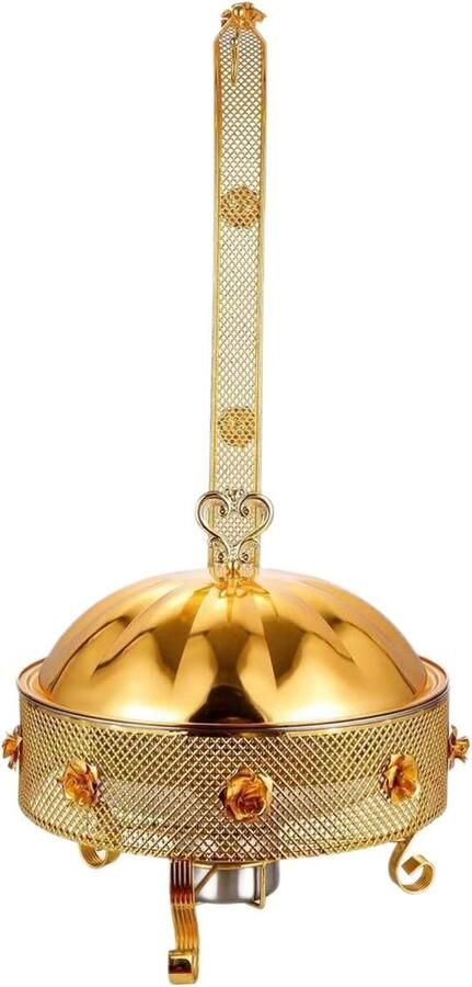 Buffet Warmhoudset Chafing Dish Feestelijke Evenementen Goud Roestvrij Staal 85QT Capaciteit Goud