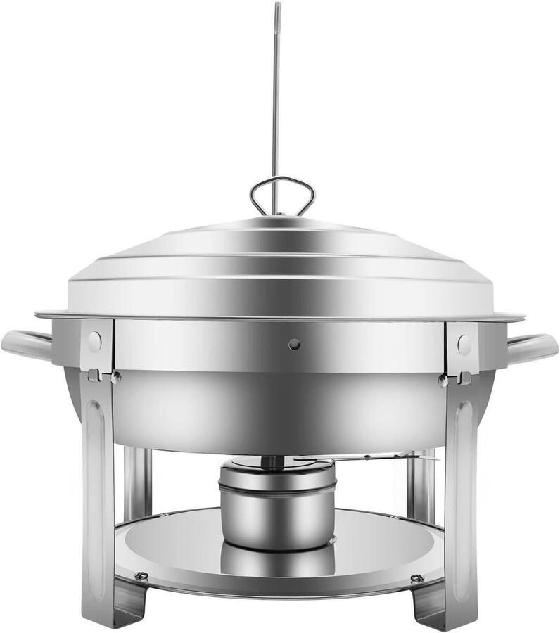 Buffet Warmteset Voedselverwarmer Serveer Feesten Warm Houden Roestvrij Staal 75 liter Zilver
