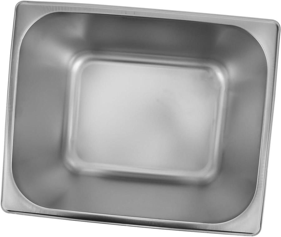 Buffetpan Roestvrij Staal Voedselcontainer Serveerpan Eten Presenteren Met Deksel 32.5 cm Zilver