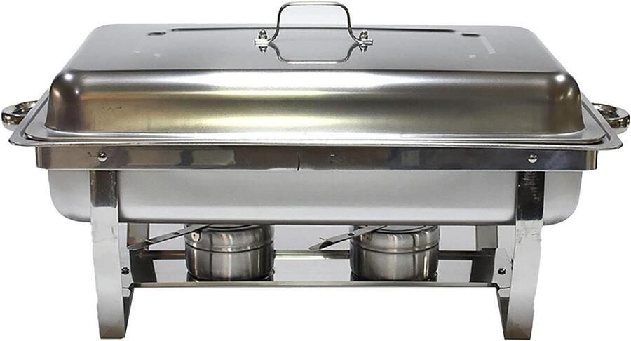 Buffetserver Warmhoudbak Chafing Dish Set Catering Evenementen Grote Capaciteit 55 cm Zilver
