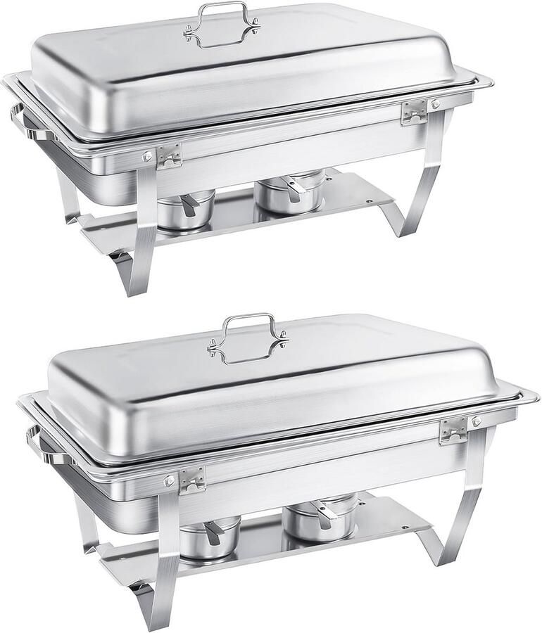 Buffetset met roestvrijstalen chafer en accessoires voor catering