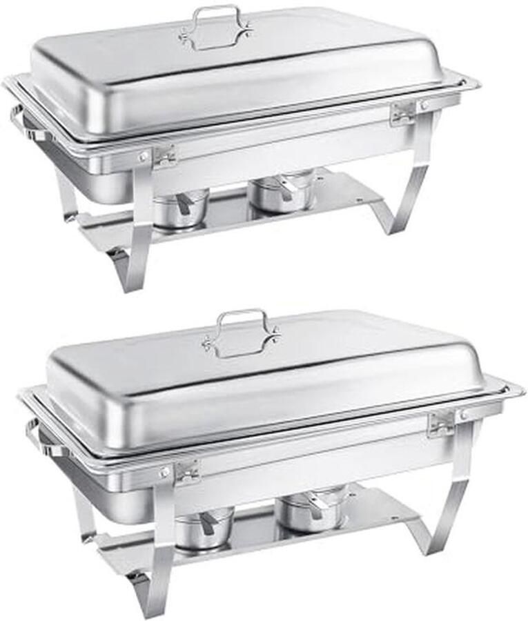Buffetset met roestvrijstalen chafer en accessoires voor catering