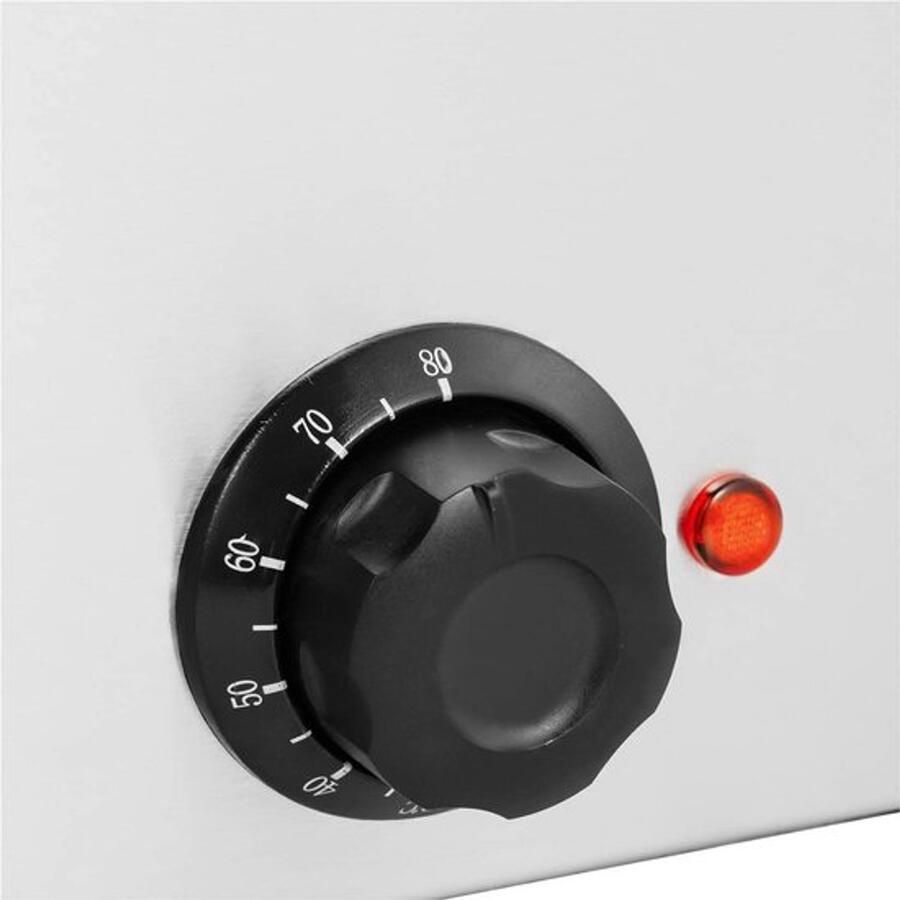 Buffetwarmer Bain Marie 600 W Vermogen GN 1 1 Maat Roestvrij Staal Materiaal Zilver Kleur Elektrisch Gebruik