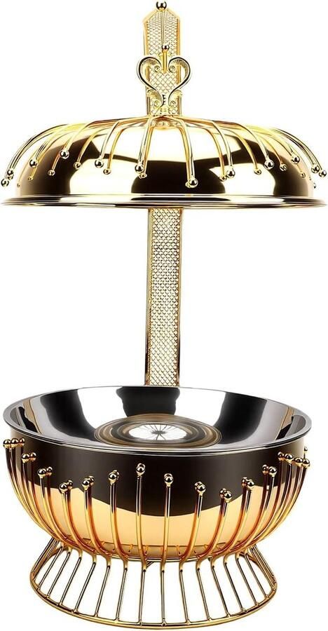 Buffetwarmer RVS Warmhoudbak Chafing Dish Feesten Georganiseerd Hangend Deksel 8 Liter Zilverkleurig