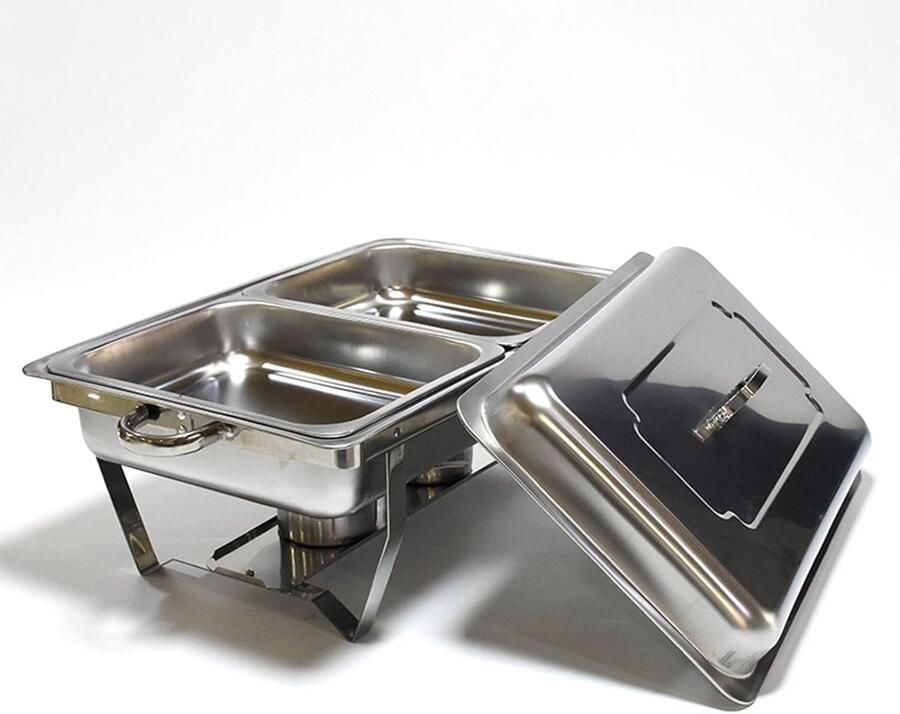 Buffetwarmer Voedselserver Warmhoudbak Eten Warm Houden Roestvrij Staal 55 cm Breed Zilver