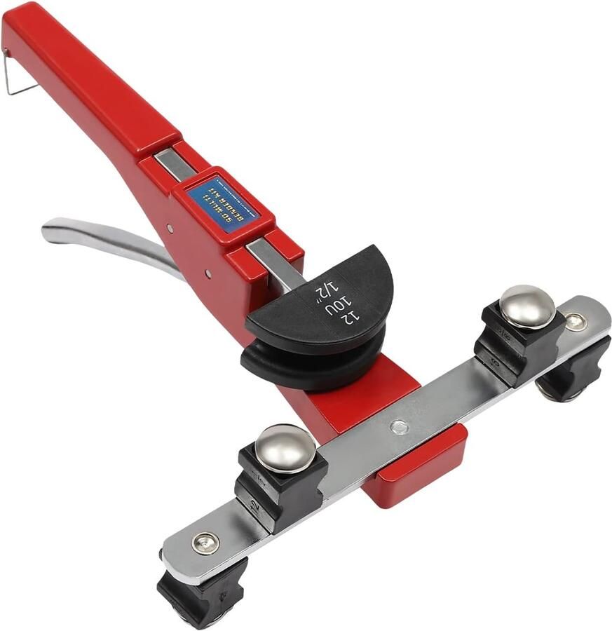 Buigmachine handmatige buisbuigmachine tot 90 graden handbuisbuiger set met 7 buigkoppen en 2 houders buisbuiggereedschap voor 6-22 mm buis