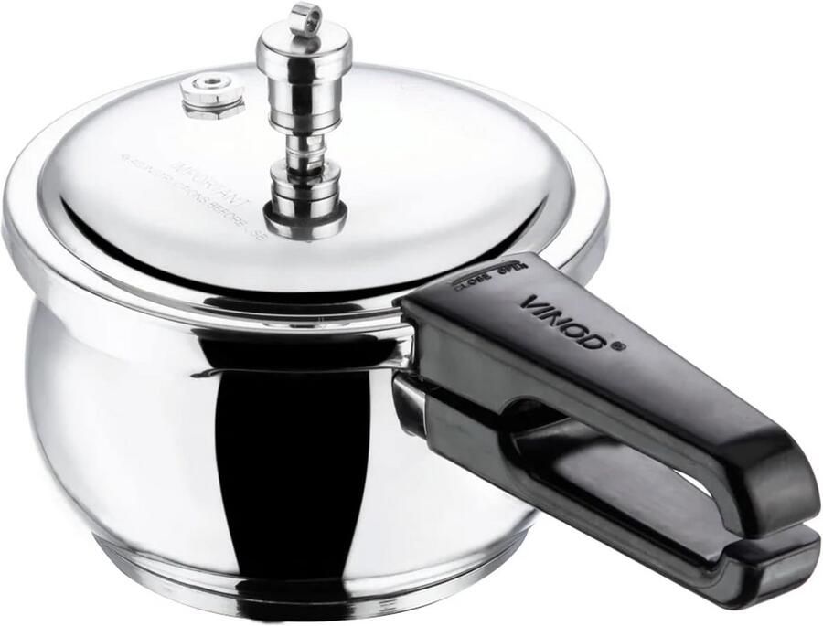 Buikvormige Snelkookpan van RVS met Inductiegeschiktheid en 2 5 Liter Inhoud