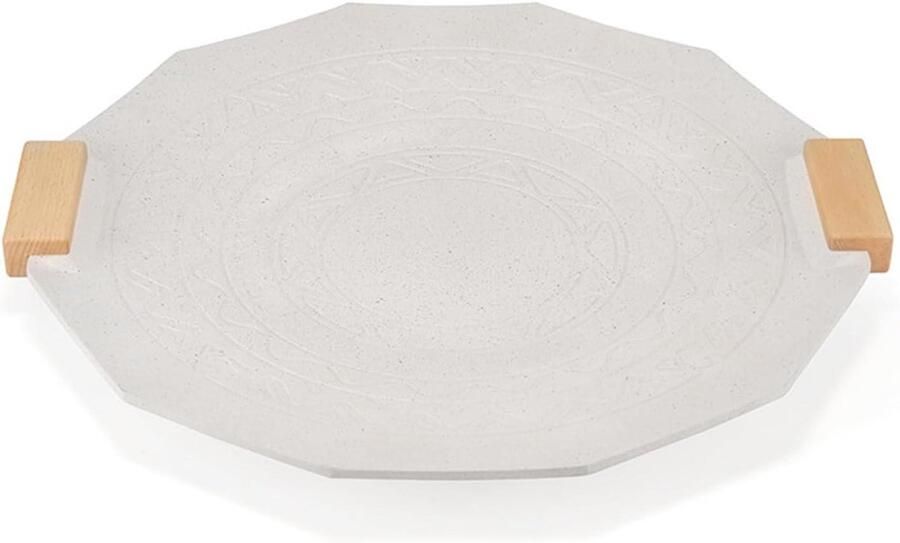 Grillpan Bakplaat Buiten koken Antiaanbaklaag 41 cm Wit