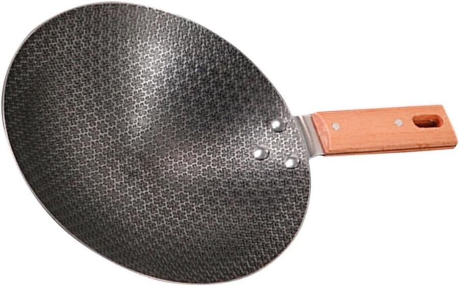 Buiten Wokpan Koekenpan Hout Buiten Koken Hittebestendig 35.5cm Grijs
