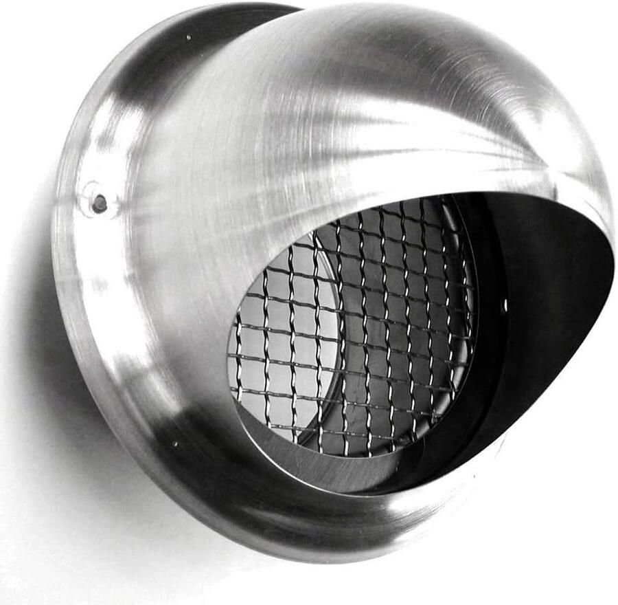 Ventilatiekap RVS Afzuigkap Rooster Lucht Toevoer Vogelbeschermingsrooster 125mm Mat RVS