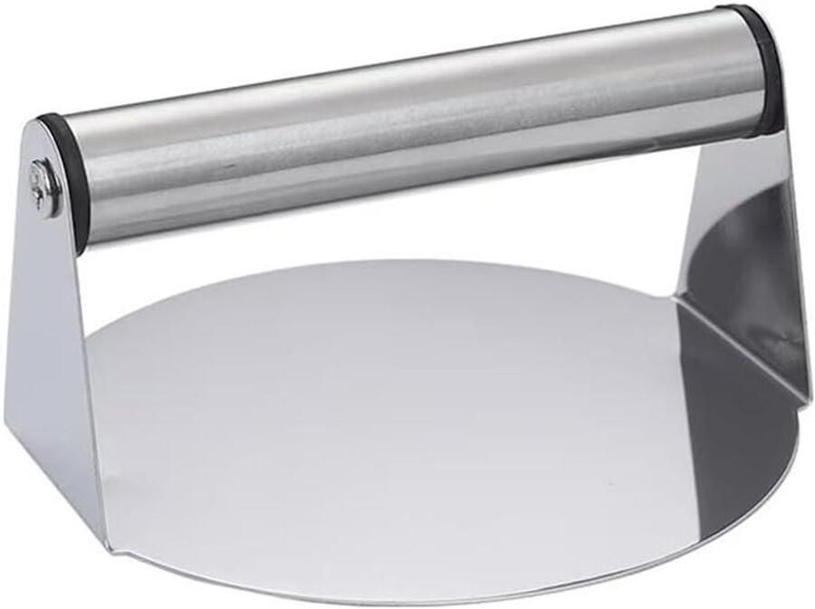 Burger Druk Patty Maker Hamburgers Maken Platte Bodem 11 cm Rond Metallic
