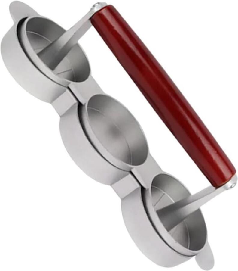 Burger Maker Patty Vorm Burgers Maken Met Grillpatroon 24.6 cm Zilver
