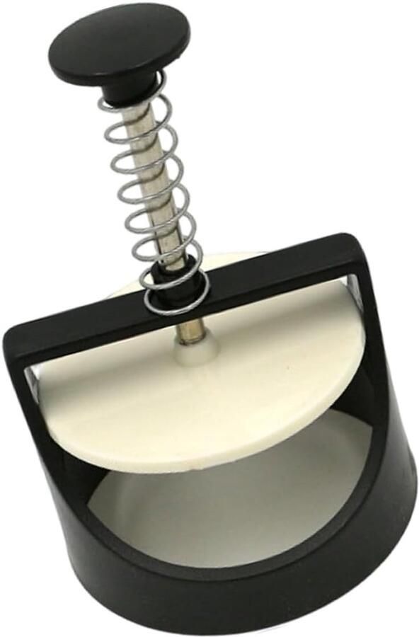 Burger Patty Pers Gehakt Taart Maker Vlees Pressen Ergonomische Handgreep 16cm Hoog Zilverkleurig