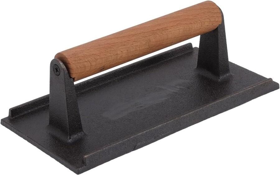 Burger Pers Grill Pers Vlees Drukken Hittebestendig Handvat 13x23CM Zwart