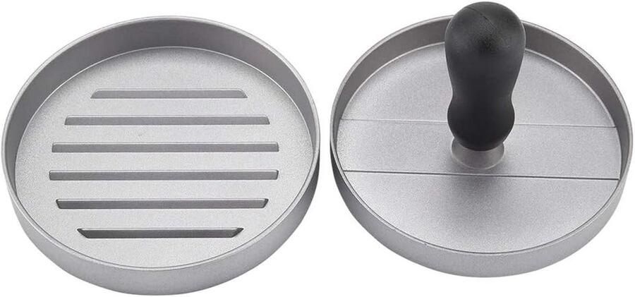 Burger Pers Maker Pasteitjes Vorm Gelijkmatig Drukken Antiaanbaklaag 13 cm Diameter Zwart