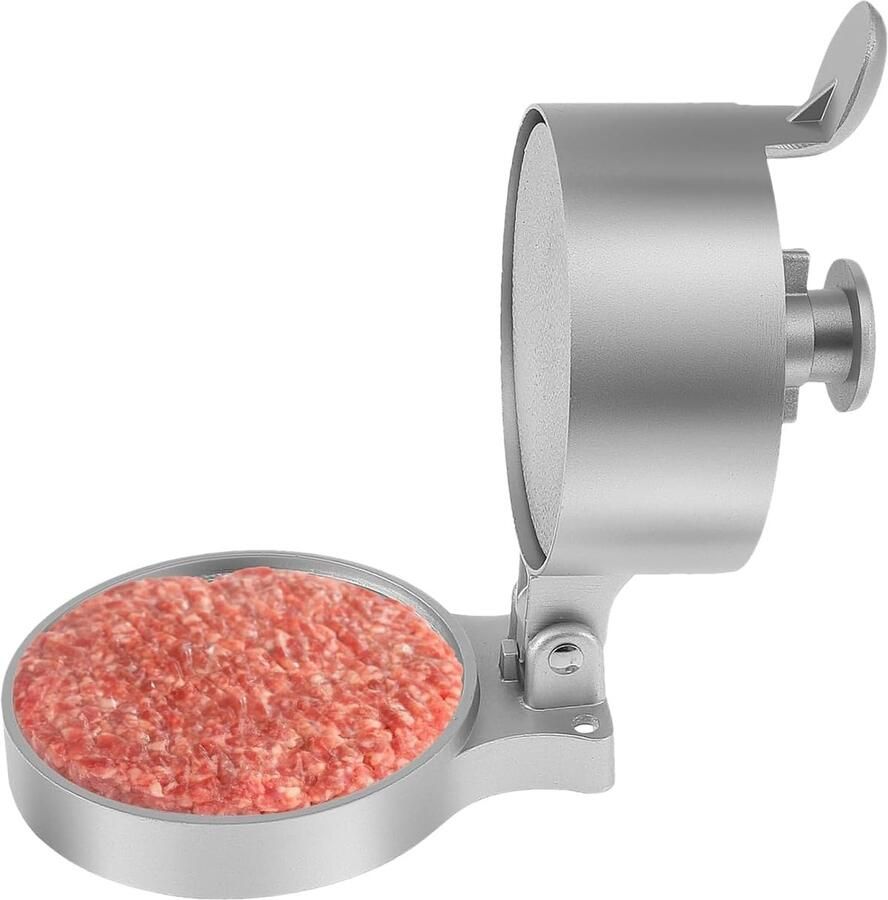 Burger Pers Patty Maker Vlees Drukken Anti-aanbaklaag 19 x 13 x 11 cm Zilverkleurig